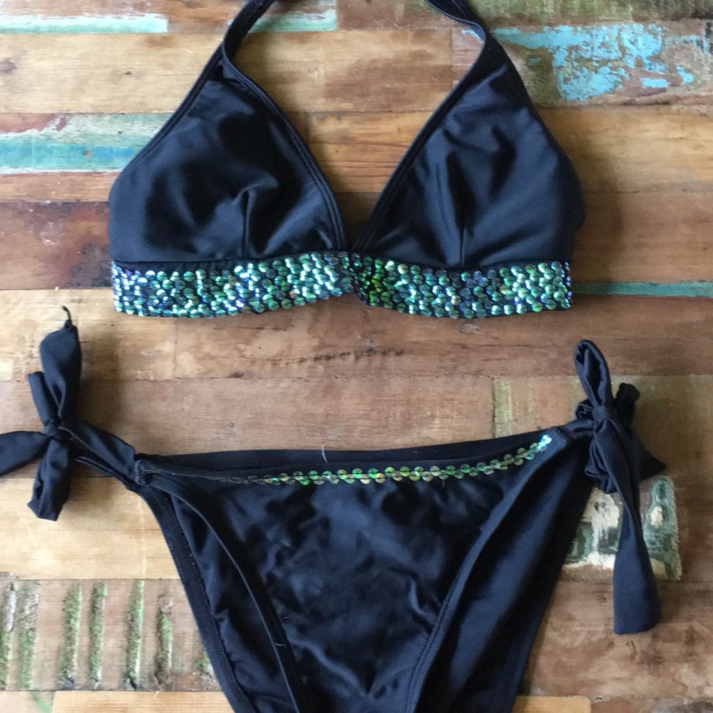 Esprit Bikini Black with Sequins embellishments